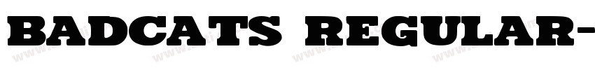 badcats regular字体转换